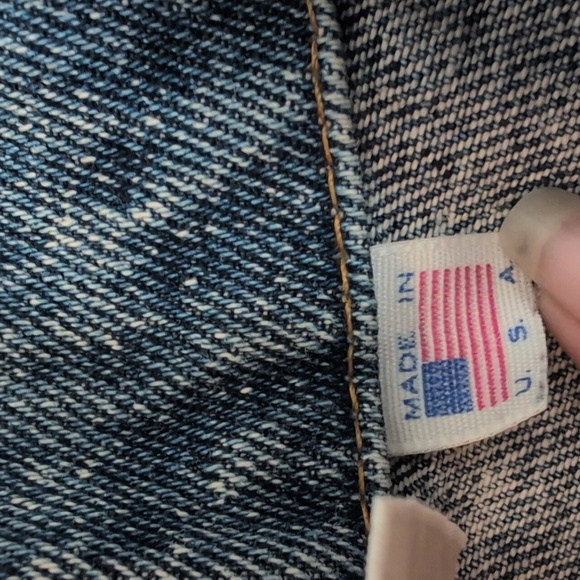 Vintage Acid Wash 80s Denim Jacket Ford Motocraft Racing size XL Made In The USA - Picture 9 of 10